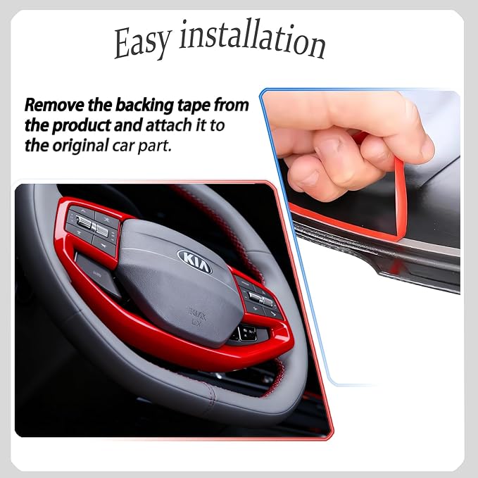 Steering Wheel Button Cover, for Kia K4 2024 2025 2026,Steering Wheel Button Panel Protection Frame Molding Trim - Wine Red(for LXS, EX，LX Model)