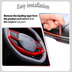 Steering Wheel Button Cover, for Kia K4 2024 2025 2026,Steering Wheel Button Panel Protection Frame Molding Trim - Wine Red(for LXS, EX，LX Model)