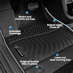 Auxko All Weather Floor Mats Cargo Mat for Mazda CX-50 Hybrid 2025 2026 TPE Liners All Season Accessories Guard Odorless Anti-Slip Floor Liners for Mazda CX50 Hybrid