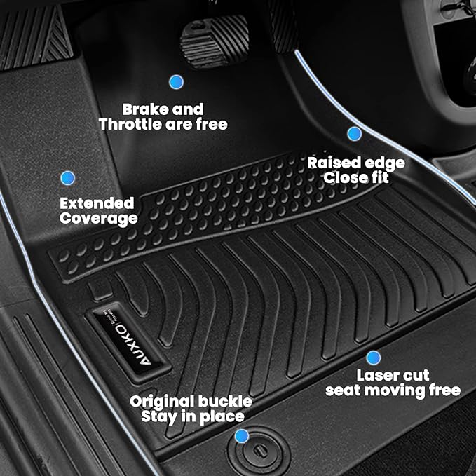 Auxko All Weather Floor Mats Cargo Mat for Mazda CX-50 Hybrid 2025 2026 TPE Liners All Season Accessories Guard Odorless Anti-Slip Floor Liners for Mazda CX50 Hybrid