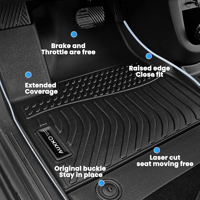 Auxko All Weather Floor Mats Cargo Mat Backrest Mat Fit for Chevrolet Equinox 2025 2026 & GMC Terrain 2025 2026 Gas (Not EV) TPE Rubber Liners Accessories Odorless All Season Car Floor Liner Black