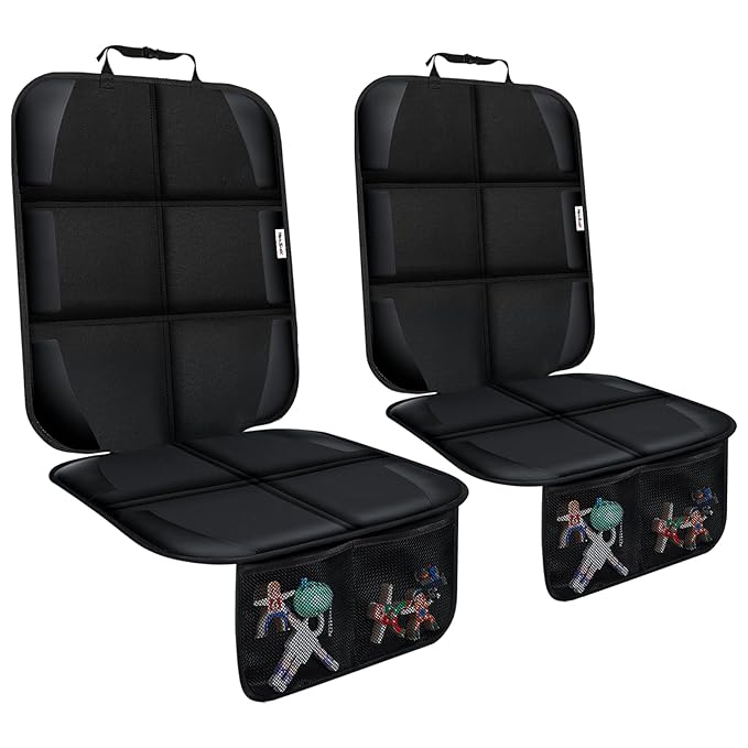 Meolsaek Car Seat Protector for Child Car Seat, Durable 600D Fabric Waterproof Car Seat Cover with Thick Pad Non-Slip Backing