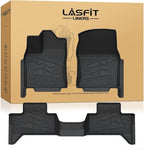 LASFIT Floor Mats for Toyota Tundra 2022-2026 Double Cab, Custom Fit All Weather Protection TPE Easy Clean Anti-Slip Floor Liners for Tundra 2022-2024 2025 2026 Front & Rear 2 Row Car Mats
