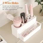 Lifewit Hair Tool Organizer Countertop, Removable Blow Dryer Holder for Bathroom, Acrylic Hot Tools Organizer Storage for Cur
