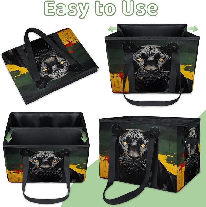 Reusable Grocery Bag Foldable Shopping Tote Bag with Handles Reusable Shopping Bags Large Kitchen Grocery Bags