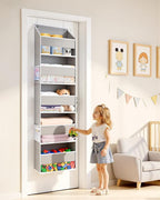 ULG 2-Pack Over-The-Door Organizer 5 Tiers, – Hanging Storage Organizer with 4 Mesh Side Pockets,Space Saving Closet Door Org