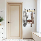 Wooden Coat Rack Wall Mount Heavy Duty, 2 Pack Coat Hanger Wall Mount with 5 Triple Hooks for Clothes, Jacket, Hat, Keys, Spa