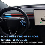 Tesla Smart Blind Spot Detection Ambient Lighting for Tesla Model 3 Y Highland Juniper, Plug-and-Play, Custom Color Modes Dyn