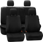 FH Group Full Set Faux Leather Car Seat Covers for Low Back Front Seat Covers, Airbag Compatible, Split Bench Rear Seat, Univ