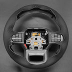 MEWANT Steering Wheel Covers for Ford F-150 2021-2023 / F-150 Lightning 2022-2023 Hand-Stitched F150 Steering Wheel Wrap