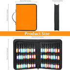 Portable Key Organizer with Handle, Fireproof and Waterproof Key Case, Key Holder with 54 Hooks and Tags Portable Key Storage