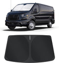 TINGLU Sun Shade for Ford Transit 2015-2024 2025 2026 Accessories Windshield Sun Shade Window Shade UV Rays Protection Sun Visor Cover with Steering Wheel Sunshade Storage Bag