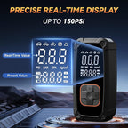 Tire Inflator Portable Air Compressor - 150PSI Electric Air Pump for Car Tires,Air Compressor Portable with Tire Pressure Gauge for Motorcycle,Bike, Car, Ball (Dual Type) (Orange)