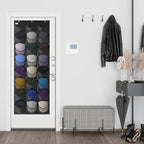 Unjumbly Baseball Hat Rack, 24 Pocket Over-The-Door Hat Organizer with Clear Deep Pockets to Display Baseball Caps Collection