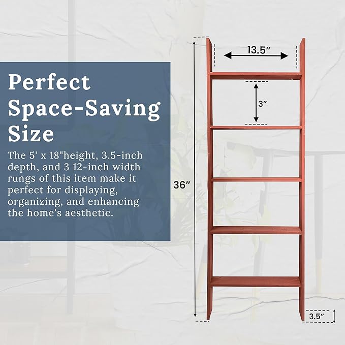 BARNWOODUSA Throw Blanket Ladder – Fully Assembled Reclaimed Wood – Rustic Decorative Ladder for Towels, Quilts, & More – Per