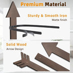 Cowboy Hat Rack Wall Mount, Solid Wood Arrow Design 6 Pieces, Cowboy Hat Holder, Western Decor, Hat Organizer Storage, Hat Ha