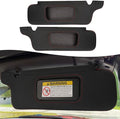 KBH Sun Visor Protector Cover for Ford Mustang 1994-2004, Vinyl Leather, Left & Right Side Sunvisors Cover, Anti-Scratch, Black-Red Stitch (Leather Covers Only)