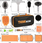 THINKWORK Car Cleaning Kit, Car Washing Kits for Vehicles, Car Detailing Kit Suitable for Small and Medium Vehicles Such As C