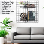 4 Pcs Metal Wire Mesh Basket for Gridwall Black Hanging Wire Mesh Basket with Hook Wall Mounted Organizer for Home Wall Displ