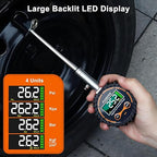 Semi Truck Digital Tire Pressure Gauge 200 PSI with LCD Color Screen, Heavy Duty Dual Head Chuck Tire Guage, ANSI B40.1 Certified - for Semi Trucks, Trucks, Cars, SUVs