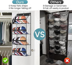 AOODA Clear Over the Door Hat Racks for Baseball Caps, Hold 48 Caps Hat Storage Organizer for Closet Wall, Deep Pockets Hangi