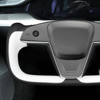 MEWANT Hand Stitched Tesla Model S Yoke Steering Wheel Cover Wrap for Tesla Model S 2021-2023 / Model X 2021-2023 Tesla Yoke Steering Wheel Accessories