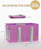 WONDAY Extra Large Utility Tote Bag - Standing Reusable Grocery Bag with Handle