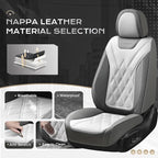 Coverado Car Seat Covers Full Set, Seat Covers for Cars, Front Seat Covers and Back Seat Cover Waterproof Leather Automotive 