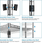Ulif E1 Heavy Duty Closet Garment Rack, 6 Tiers Adjustable Metal Freestanding Expandable Clothing Storage with 4 Hanger Rods,