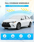 6pcs Thicken Full Car Window Shades for Toyota Camry 2012-2017，Accessories, Reflective Windshield Sunshade Window Covers for Side Rear,UV Block and Blackout Privacy for Camping