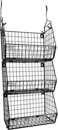 3 Tier Hanging Foldable Wire Baskets Closet Organizer Clothes Shelves Countertop Caddy Bin Wall Mount Shelf Storage Basket fo