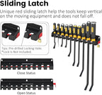 UNITEDPOWER Pry Bar Holder, Lockable Wall Mount Storage Rack Organizer for Workshop, Shed, Garage, Home, Stores up to 10 13 T