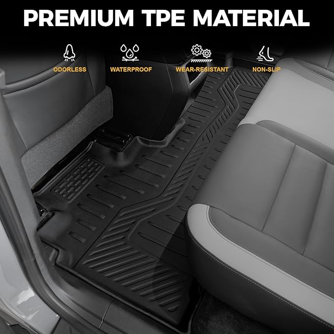 Floor Mats for Honda Prologue/Chevy Blazer EV 2024-2026, All Weather Floor Mats Trunk Cargo Liner with Backrest Protectors and Door Sill Guards Accessories, Full Coverage Set