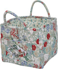 Boho Fabric Storage Basket, Large Capacity Laundry Basket, 12.2'' x 10.23'' x 10.23'' Collapsible Laundry Hamper with Easy Ca