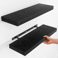 Fun Memories Floating Shelves for Wall, Rustic Wood Wall Mounted Shelves for Bathroom, Bedroom, Living Room & Kitchen, Storag