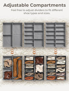 Under Bed Shoe Storage Organizer with Under Bed Storage Bins