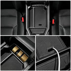 ELECFRESH 2PCS Center Console Organizer Tray for 2026 2023-2025 Honda Accord Accessories, Glove Storage Box wiht Aremrest Hidden Storage Box for Honda Accord