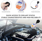 KVAEY 4PCS Coolant Tester Accessory, Automotive Professional Antifreeze Densitometer Freezing Testing Tool, Universal Coolant