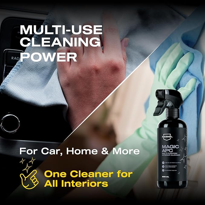 Nasiol Magic APC – All Purpose Cleaner, Ready-to-Use, Versatile Interior Cleaning, Removes Stains, Dirt, Grease, and Oil, Ple