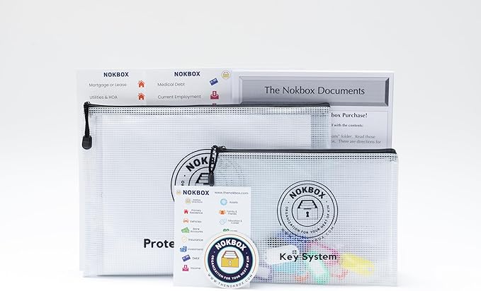 Nokbox Lite: Estate and Personal File Organization Kit with Instruction Worksheets for Complete Filing.