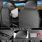 Coverado Leather Car Seat Covers, Waterproof Dooge Ram 1500 Seat Covers Compatible with 2002-2025 Dodge Ram 1500 2500 3500 wi