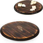 PICNIC TIME NFL Unisex NFL Lazy Susan Serving Tray, Wooden Turntable Round Charcuterie Board, Cheese Serving Platter