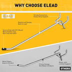 ELEAD 66-Piece 2/4/6 Inch Pegboard Hooks, Heavy Duty Peg Board Organizer Accessories, Peg Board Tool Hangers Fit for 1/4" and