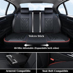 Coverado Front Car Seat Covers, 2Pcs Leather Seat Covers for Cars, Car Seat Protector Front Seats Only Auto Car Accessories F