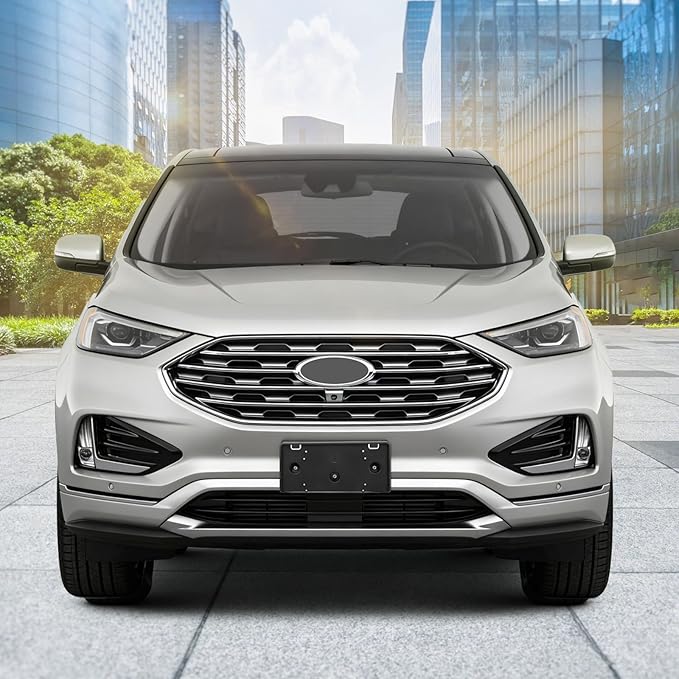 Front License Plate Frame Compatible with Ford Edge 2019 2020 2021 2022 2023 2024, Bumper License Frame Holder Mounting Brack