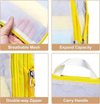 PFEYRPK Lightweight Compression Packing Cubes for Suitcases, Compressible Expandable Travel Packing Organizer with Clear Toil