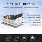 Coverado 9912 Car Seat Covers Full Set, Front Seat Cover and Back Seat Covers for Cars, Faux Leather Waterproof Seat Covers, 