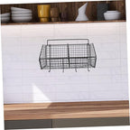 Amosfun Kitchen Wall Organizer Wire Basket for Fruits and Vegetables Divided Storage Rack Space Saving Design for Kitchen Sea