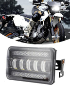 LED Headlight Light Bar Kit with Mounting Bracket for Suzuki DR650S DR650SE DRZ400 DRZ400S DRZ400SM - 4800LM High/Low Beam, 6