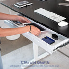 VIVO Large 33 inch Under Desk Slide Out Storage Drawer Organizer, White, DESK-DR33-W